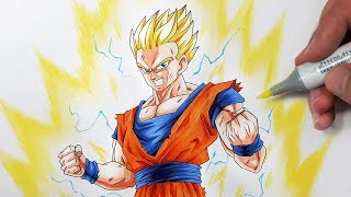 Drawing Gohan Super Saiyan 2  Dragon Ball Super [upl. by Ettedranreb]