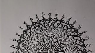 Beginner Mandala Drawing Tutorial  Ocean Flower Part 2 [upl. by Heger]