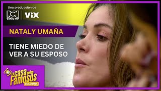 Nervios de Nataly Umaña por posible visita de su esposo a La casa de los famosos Colombia [upl. by Jonis]