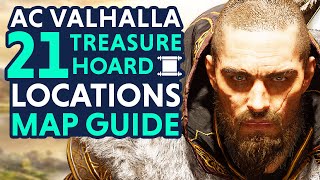 All 21 Treasure Hoard Map Locations amp Solutions  Assassins Creed Valhalla Treasure AC Valhalla [upl. by Nami258]