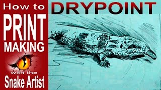 How to make a Drypoint Print printmaking [upl. by Rosalyn]