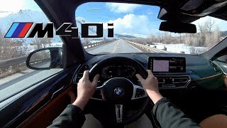 BMW X3 M40i POV Drive on Snowy Road  Test Drive  Everyday Driver [upl. by Shurlock375]