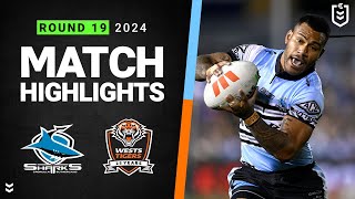 NRL 2024  Sharks v Wests Tigers  Match Highlights [upl. by Claudell]