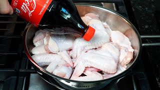 Estás son las alitas de pollo más sabrosas en SALSA DE COCACOLA [upl. by Ethelda]