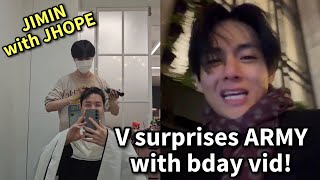 JIMIN shaves JHOPE’s head TAEHYUNG surprises ARMY on his birthday 2023 [upl. by Rhonda]