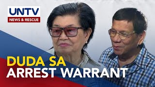 ExNSA Clarita Carlos nagpahayag ng duda sa ulat na arrest warrant vs dating Pang Duterte [upl. by Hild]