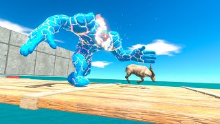 ESCAPE FROM ICE LAVA BOY  JAILS CHALLENGE  Animal Revolt Battle Simulator [upl. by Aneetsirk569]