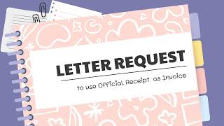 BIR Letter Request to Use OR as Invoice [upl. by Fisken298]