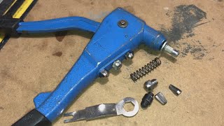 HOW TO INSERT A NUT WITH A RIVET POP GUN [upl. by Eiral]