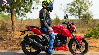 Apache RTR 160 4V ABS Review Top Speed Braking Test MotoVlog BikesDinos [upl. by Ybloc884]