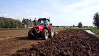 Land lostrekken Massey Ferguson 6290 Loonbedrijf D vd Dool [upl. by Divan401]