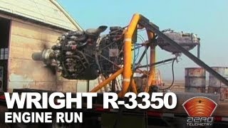 Wright R3350 Radial Engine Run 18 cylinders Test 2 [upl. by Natty]