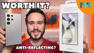 Samsung AntiReflecting Screen Protector Install  Review  Galaxy S24 Ultra [upl. by Mauro]