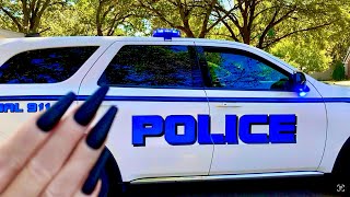 ASMR in POLICE CAR 🚔 TOUR wTAPPING amp SCRATCHING [upl. by Laoj]