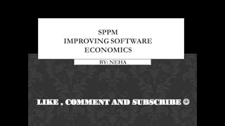 IMPROVING SOFTWARE ECONOMICS [upl. by Nnahoj]