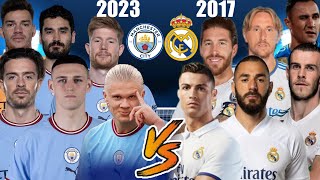 Manchester City 2023 VS Real Madrid 2017 😮🔥Ronaldo Benzema Bale Haaland De Brune Long Vs💪 [upl. by Antrim744]