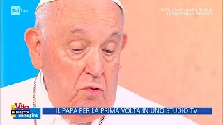 Il Papa per la prima vota in TV  La Vita in Diretta 02062023 [upl. by Christyna729]