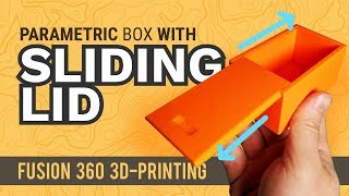 Sliding Dovetail Lid for 3D Printed Box  Fusion 360 Tutorial [upl. by Arad]