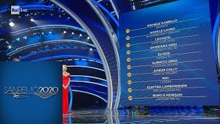 Sanremo 2020  La classifica finale della terza serata [upl. by Bagley302]