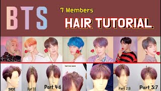 BTS 7 Members Hair style RM amp Jung Kook amp V amp Jimin amp jhope amp SUGA amp Jin [upl. by Tran]