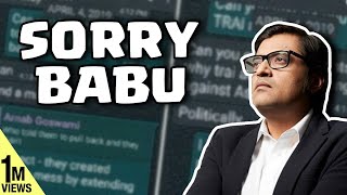 Arnab Goswami’s Explosive Whatsapp ‘leak’  Will he have to say Sorry Babu [upl. by Ariahaj]