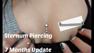 Sternum Piercing  7 Months Update NativeBeauty [upl. by Tisha139]