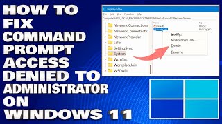 How To Fix Command Prompt Access Denied To Administrator on Windows 1110 Solution [upl. by Swehttam70]