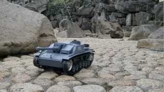 Henglong 116 Stug III G in the rock garden [upl. by Nnod249]