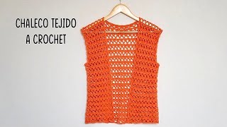 🔴APRENDE a TEJER LINDO CHALECO para MUJER‼ crochet [upl. by Sivart]