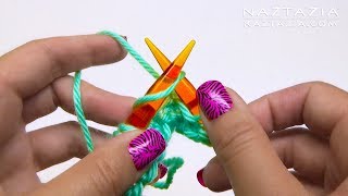 HOW TO KNIT FASTER using CONTINENTAL KNITTING by Naztazia [upl. by Ihel985]