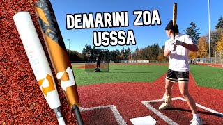 2022 DeMarini ZOA vs DeMarini CF  USSSA Baseball Bat Review [upl. by Ahsieki]