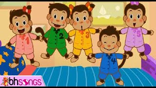 Five Little Monkeys  Nursery Rhymes Songs For Children  Vocal 4K [upl. by Zeph]