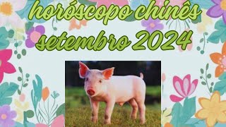 Horóscopo Chinês  Setembro 2024  Porco [upl. by Mcgannon]