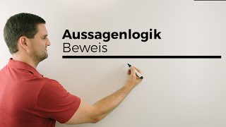 Aussagenlogik Beweis Konjunktion Disjunktion Äquivalenz Verneinung Implikation  Daniel Jung [upl. by Halilad752]