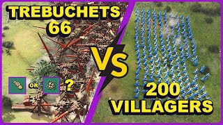 66 Trebuchet VS 200 Villager Is better Byzantine Greek Fire or English Shattering Projectiles [upl. by Sivar]