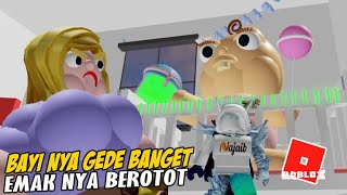 KABUR DARI BAYI RAKSASA  ESCAPE THE BIG BABY OBBY ROBLOX INDONESIA [upl. by Ibur]