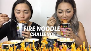 FIRE NOODLE CHALLENGE  NE Lets Eat  SAS ASMR [upl. by Ecinna340]