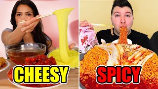 THE SPICIEST CHEESY MUKBANGS 🧀🌶️ [upl. by Ahsilla]