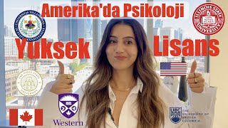 Amerikada PSİKOLOJİ yüksek lisansı yapabileceğiniz üniversiteler  Tam burslu ve maaşlı 💪🔥 [upl. by Irehj]