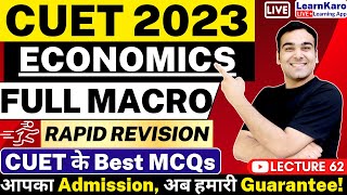 CUET 2023 Economics  Macro Economcis Complete Revision  Top 200 MCQs [upl. by Honna265]