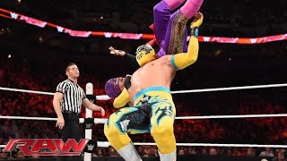 The Prime Time Players amp The Lucha Dragons vs The New Day amp Los Matadores Raw – 17 August 2015 [upl. by Utley310]