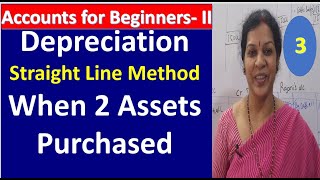 3 Depreciation  Straight Line Method  When 2 Assets Purchased [upl. by Lowenstein]