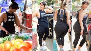 Actress Ileana DCruz after Workout Buying Vegetables  Media Masters [upl. by Seto]