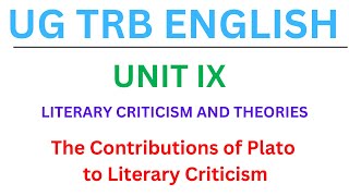 LITERARY CRITICISM AND THEORIES  The Contributions of Plato to Literary Criticism [upl. by Airres]