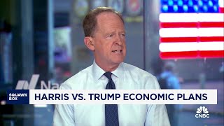 Former Sen Pat Toomey on 2024 race Neither Trump or Harris will be my choice for president [upl. by Ydolem756]