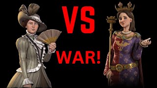 GOING TO WAR Civ 6 Blind Playthrough Ep 4  Turns 7590 [upl. by Cybill]