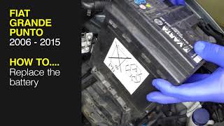 How to replace the battery on the Fiat Grande Punto 2006 to 2015 [upl. by Sanson424]