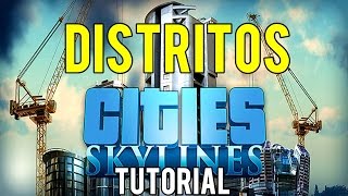 Cities Skylines  TUTORIAL  DISTRITOS  Como funcionam Como Conseguir PETROLEO  OURO HD [upl. by Ynnub785]