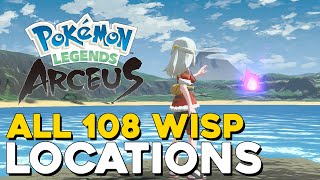 Pokemon Legends Arceus All 108 Wisp Locations How To Get Spiritomb Eerie Apparitions In The Night [upl. by Nnylakcaj]