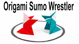 Origami Sumo Wrestler Tutorial Traditional [upl. by Oznola639]